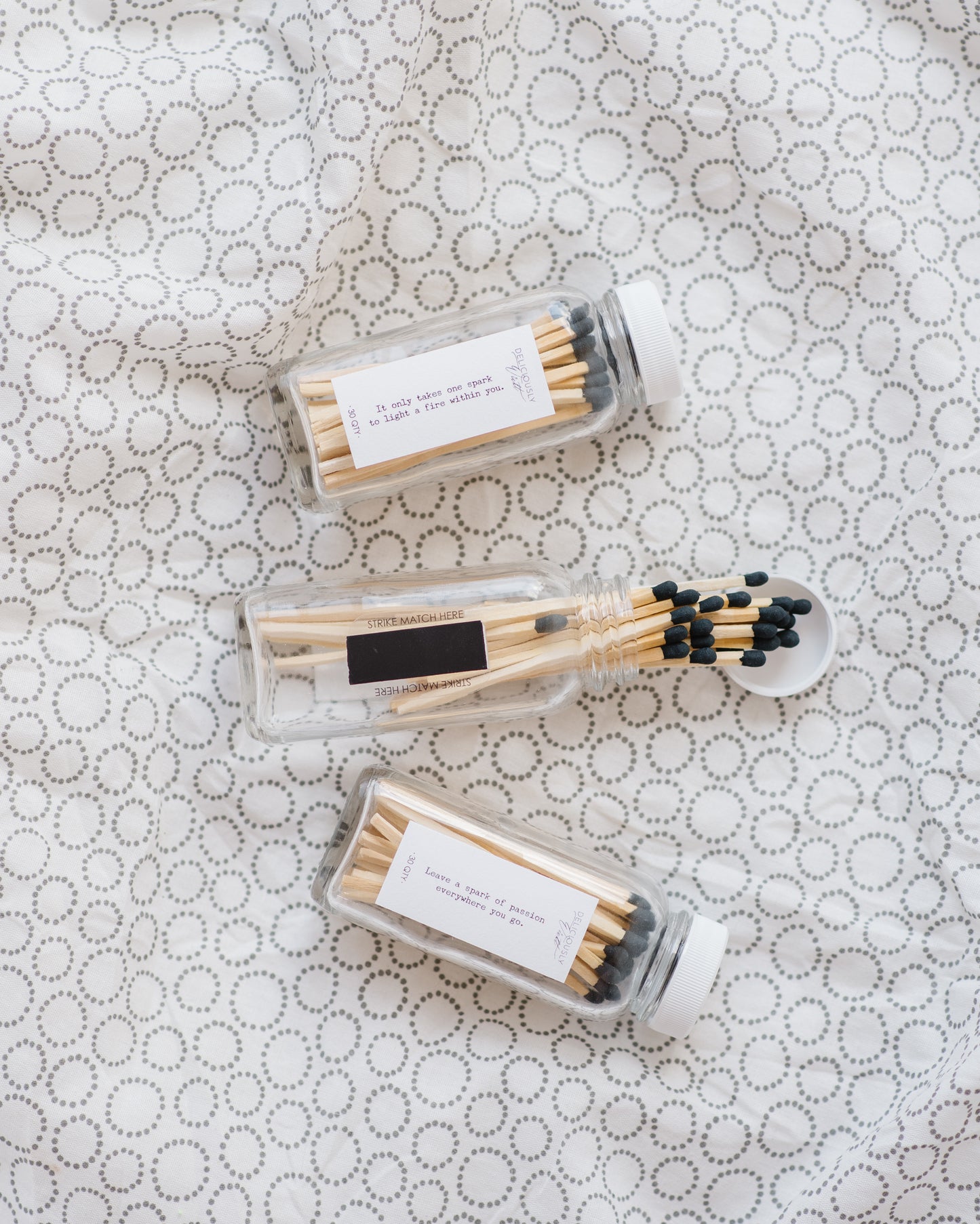 Long Stick Safety Matches 3.4" - 3 Pack - Glass Bottles
