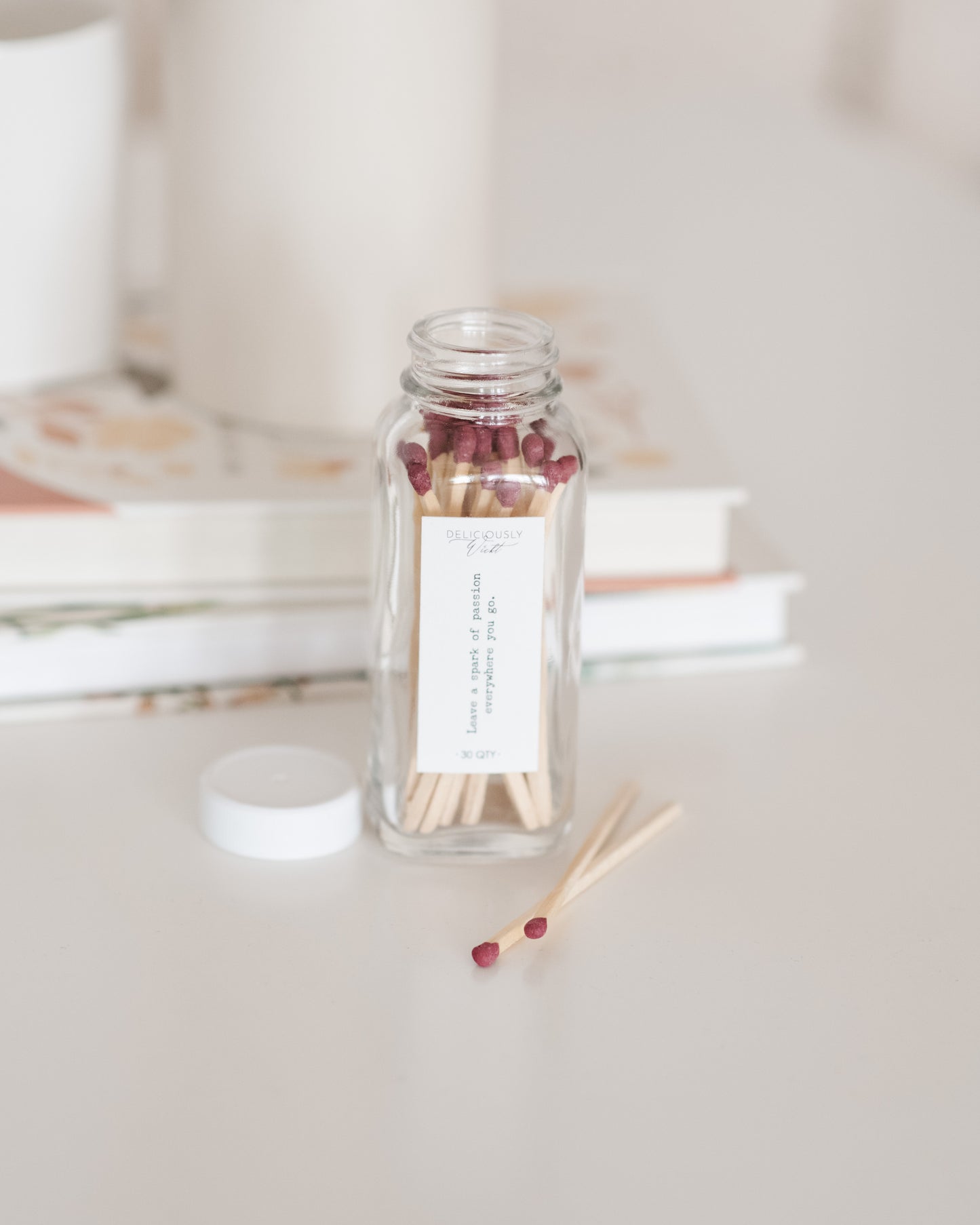 3.4" Long Matches - Glass Bottle Eco-friendly Home Decor
