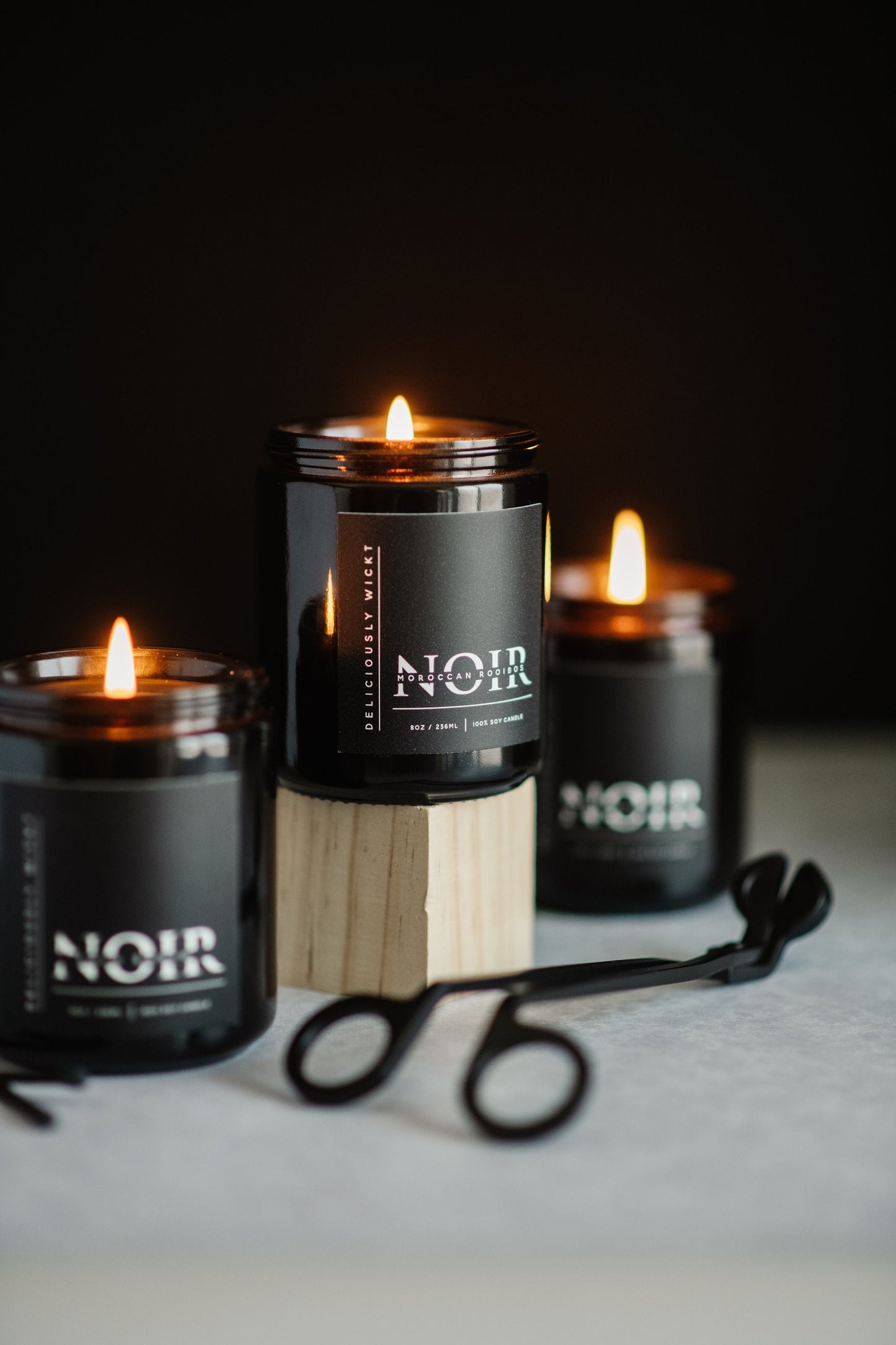 NOIR TRIO - 3x 8oz Scented Soy Candles