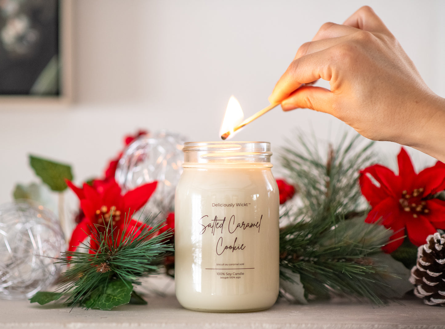 Winter Scents - 16oz Mason Jar Soy Candle
