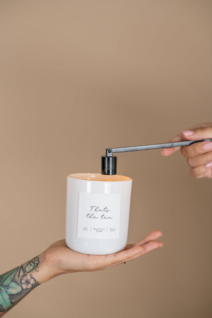 Glossy White Vessel - 17oz Soy Candle - Rose Gold Lid & Double Cotton Wick