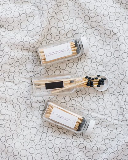 Long Stick Safety Matches 3.4" - 3 Pack - Glass Bottles