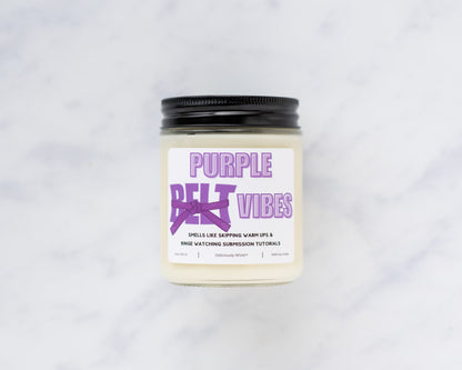 Belt Color Vibes - Jiujitsu/Martial Arts - 8oz Scented Soy Candle
