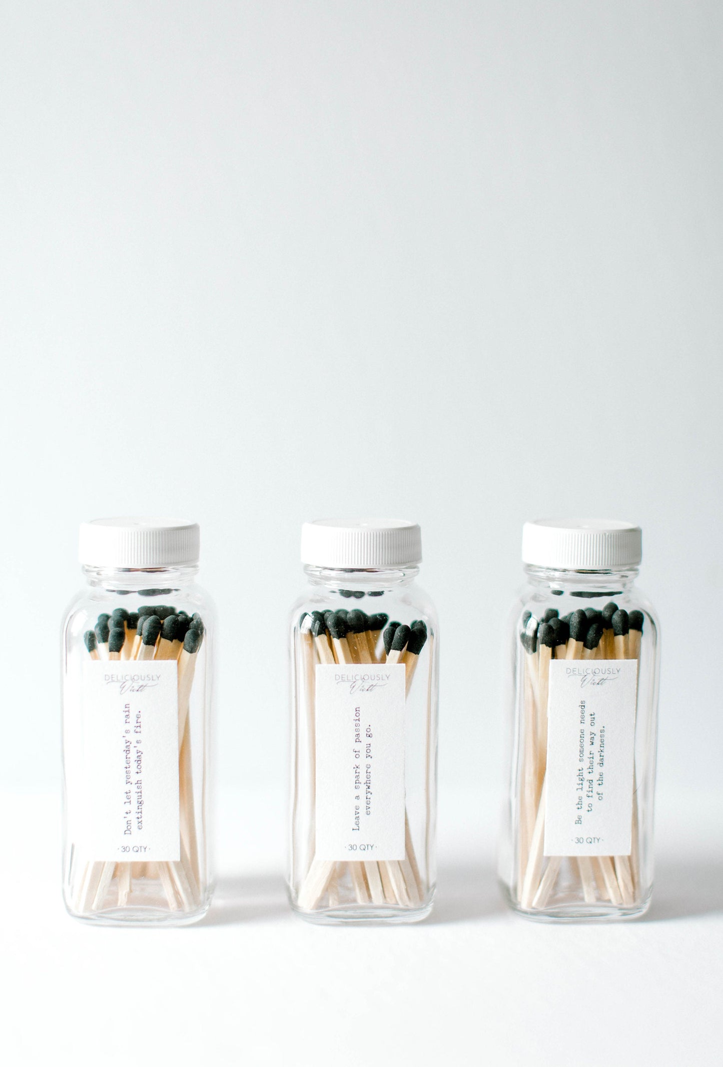 3.4" Long Matches - 3 PACK Glass Bottle Eco-friendly Home Decor