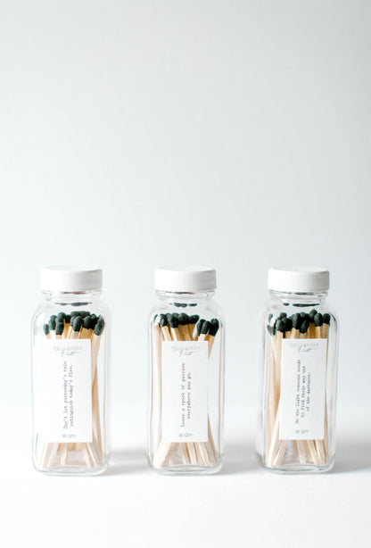 3.4" Long Matches - 3 PACK Glass Bottle Eco-friendly Home Decor