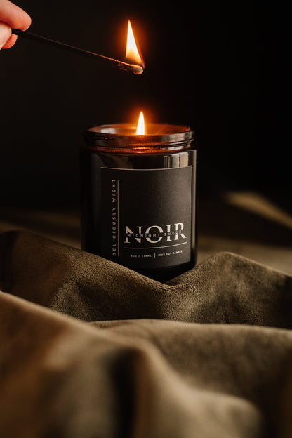 Midnight Suede - 8oz Scented Soy Candle NOIR