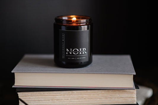 Midnight Suede - 8oz Scented Soy Candle NOIR