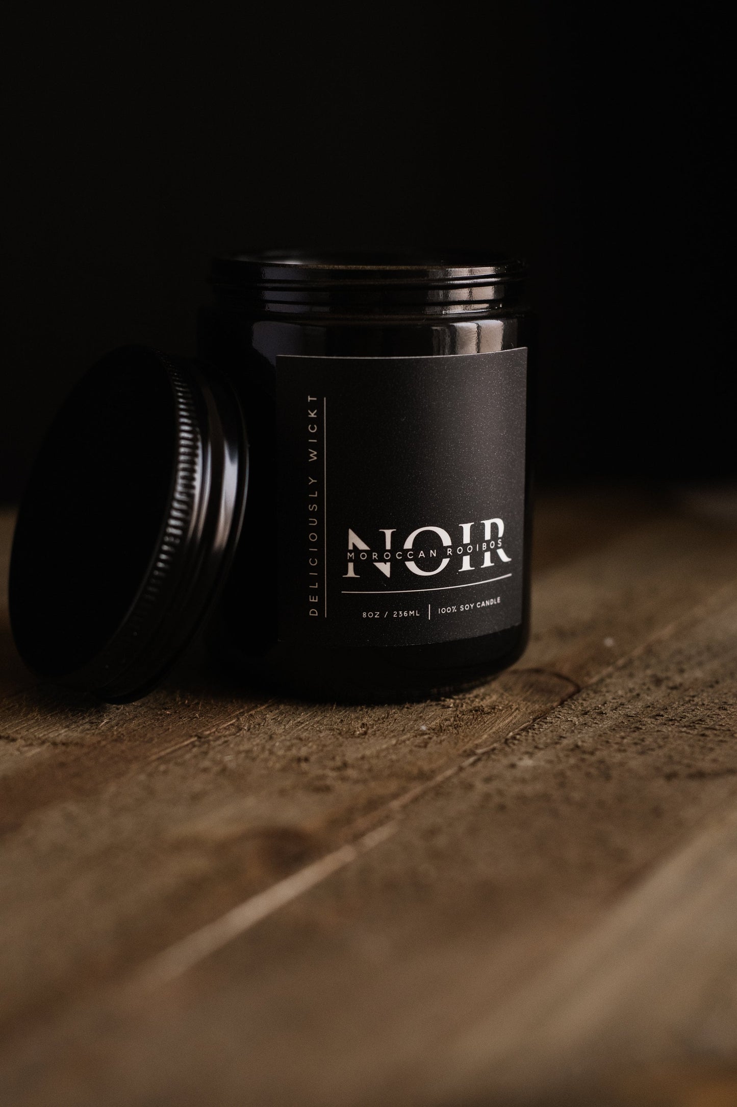 Moroccan Rooibos  - 8oz Scented Soy Candle NOIR