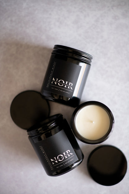 Midnight Suede - 8oz Scented Soy Candle NOIR