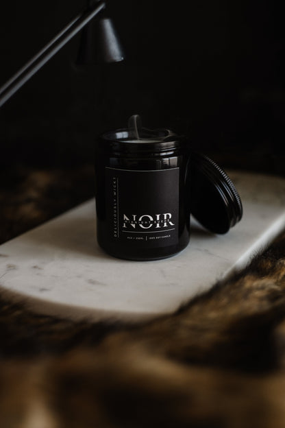 Midnight Suede - 8oz Scented Soy Candle NOIR