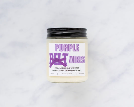 Jiujitsu Belt Color - Jiujitsu Themed 8oz Scented Soy Candle Vegan